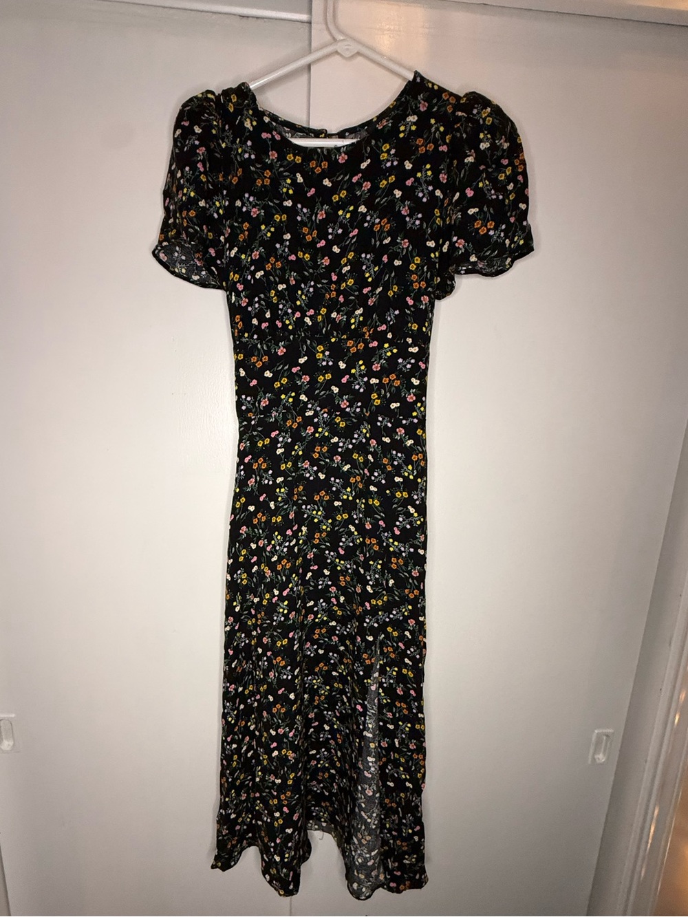 Floral open back dress